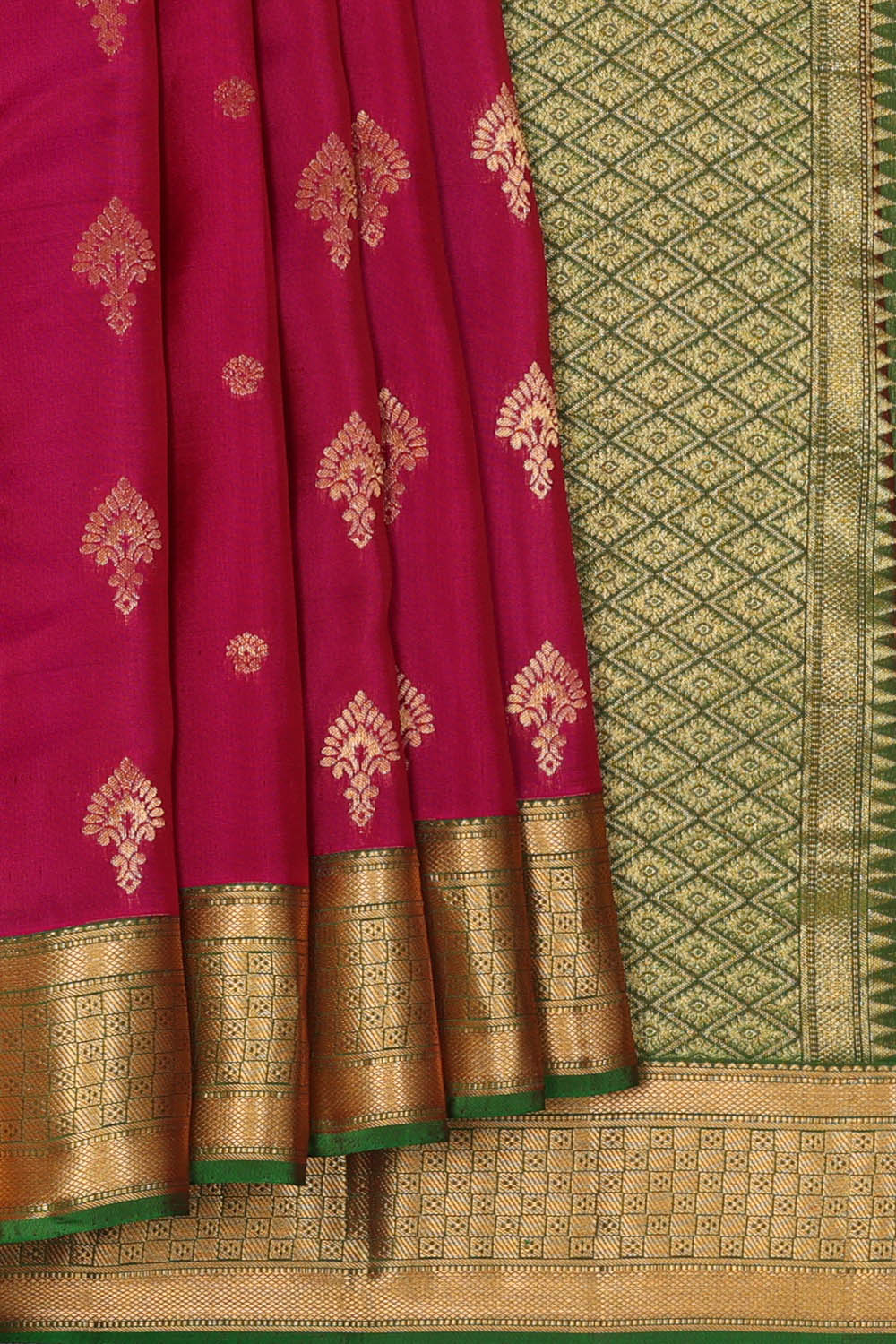 Image of Kanchipattu Silk Magenta Saree