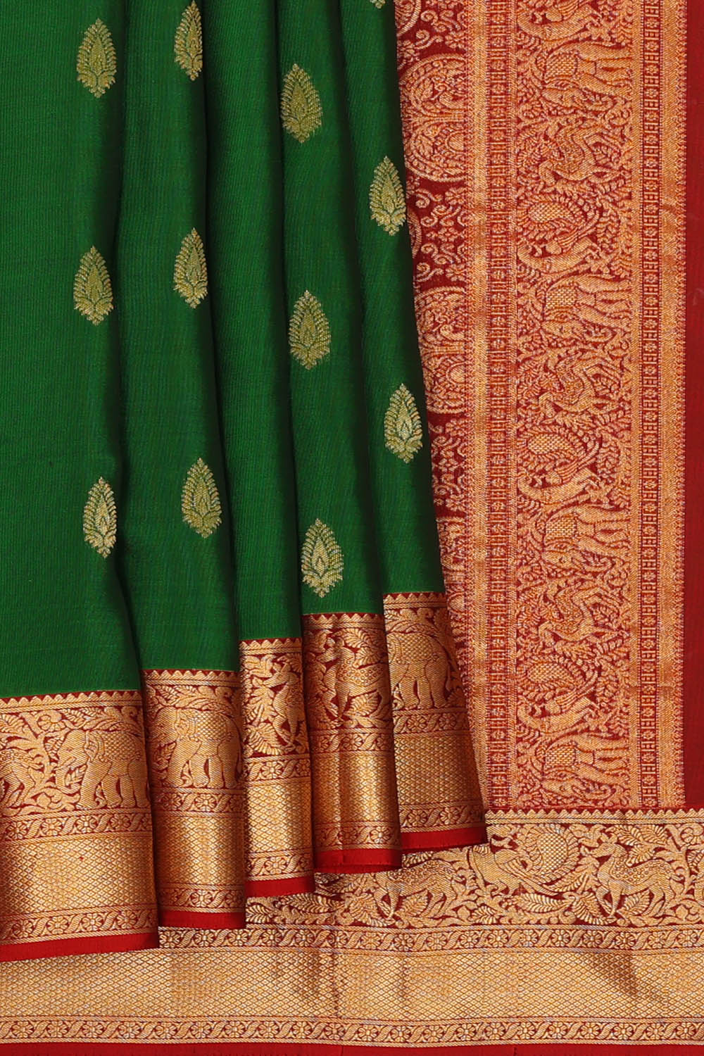 Image of Kanchipattu Silk Green Saree