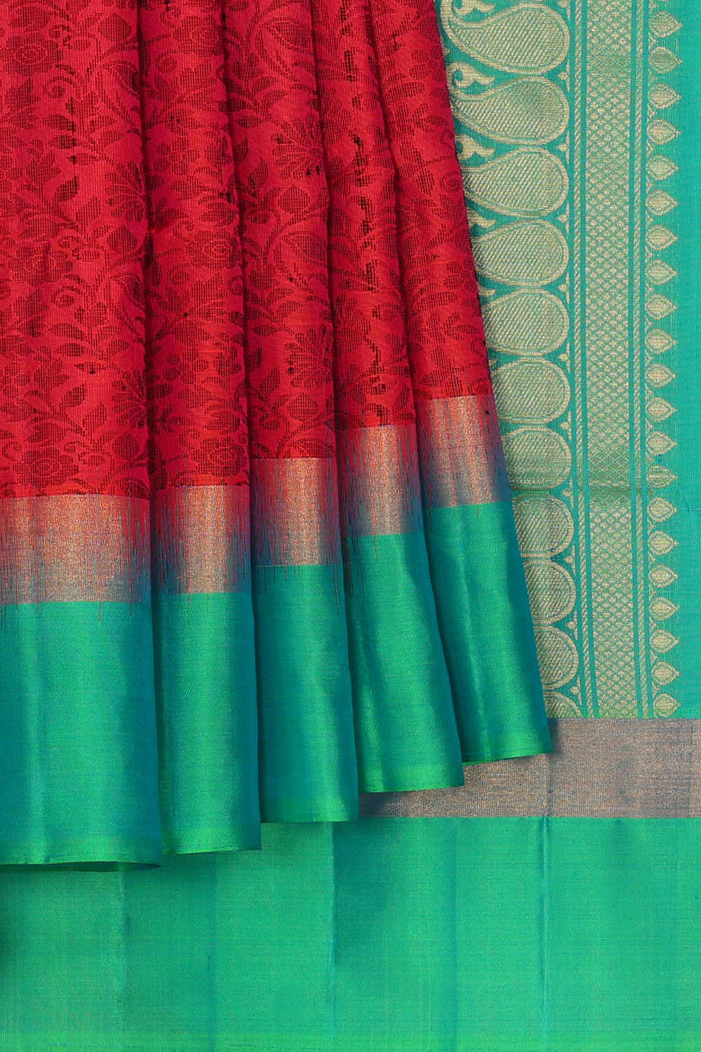 Image of Pinkish Red Silk Saree