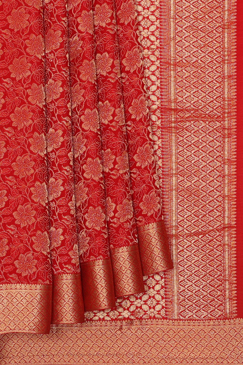 Image of Red Silk Saree