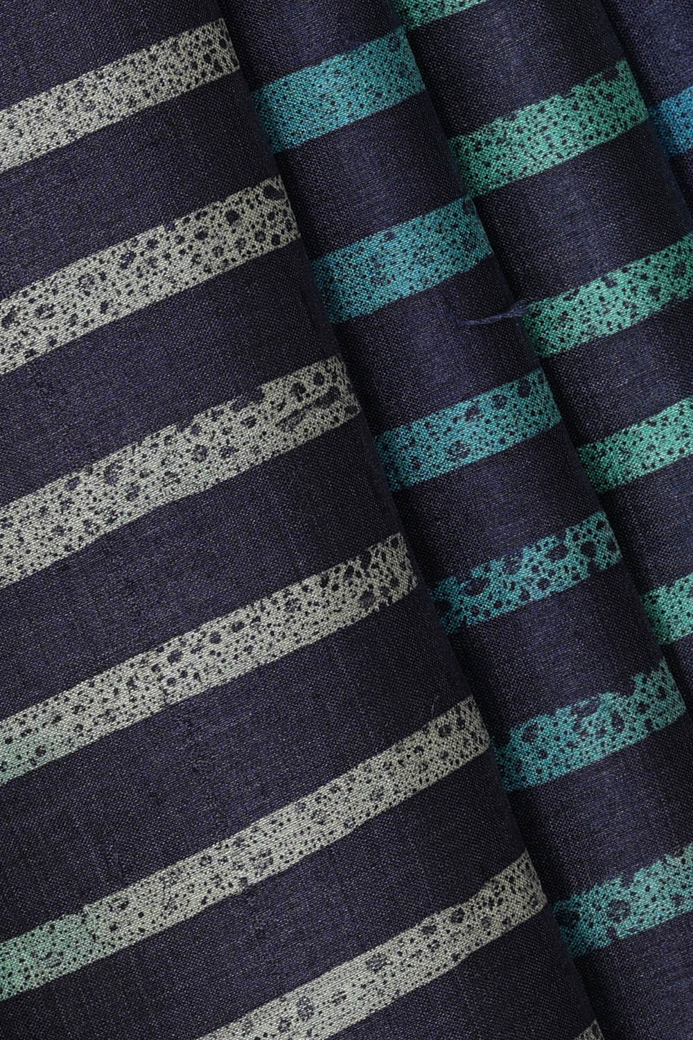 Image of Tussar Silk Navy Blue Saree