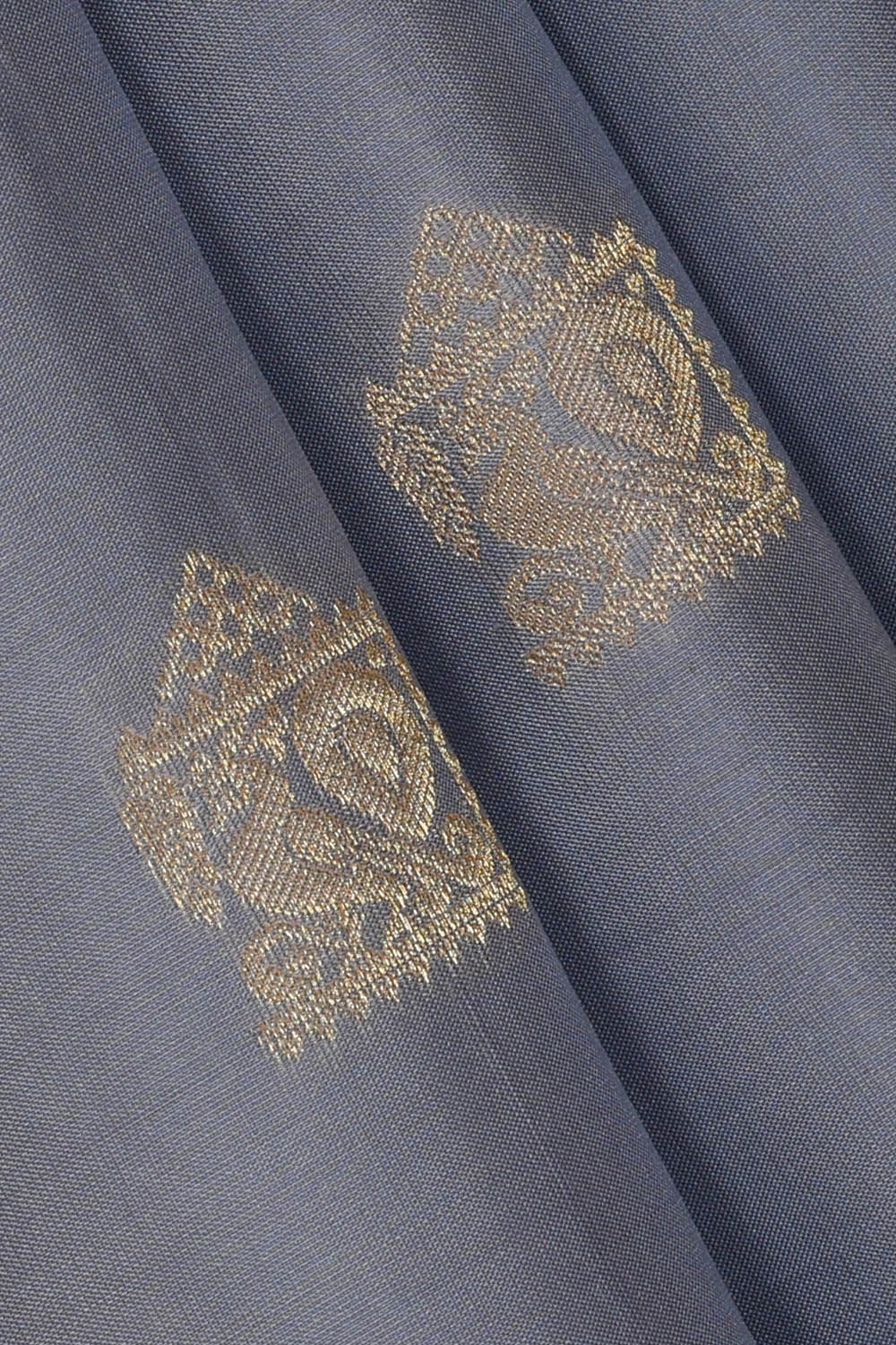 Image of Kanchipattu Silk Grey Saree
