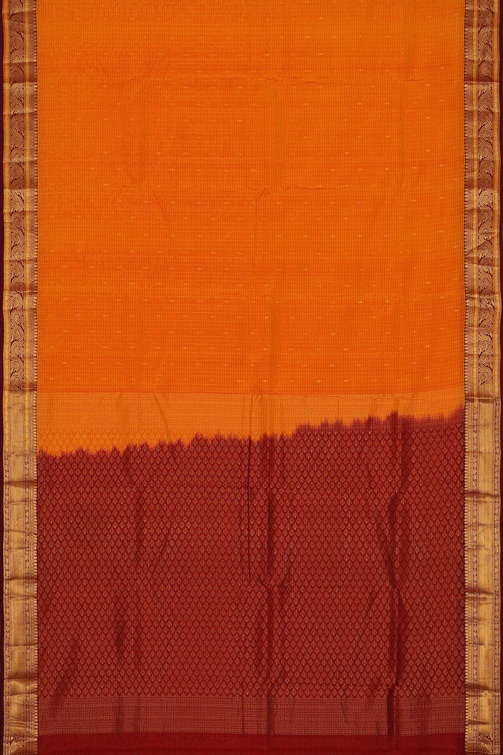Image of South Silk Orange Saree
