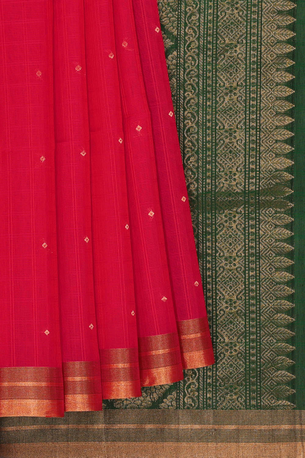 Image of South Cotton Silk Pink Saree