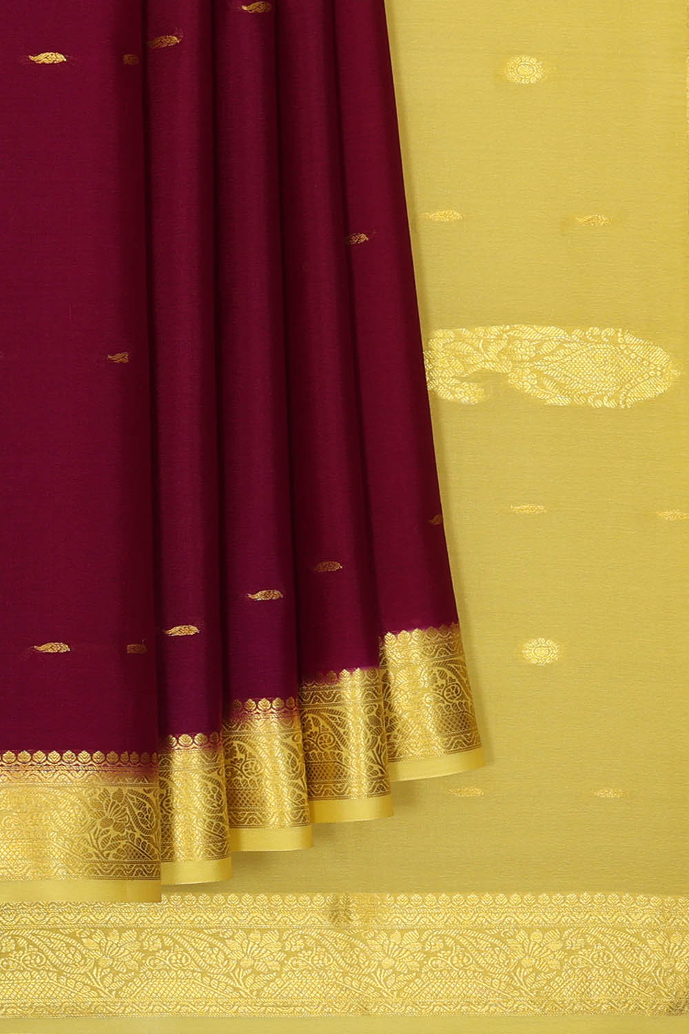 Image of Binny Crepe Wine Purple Saree