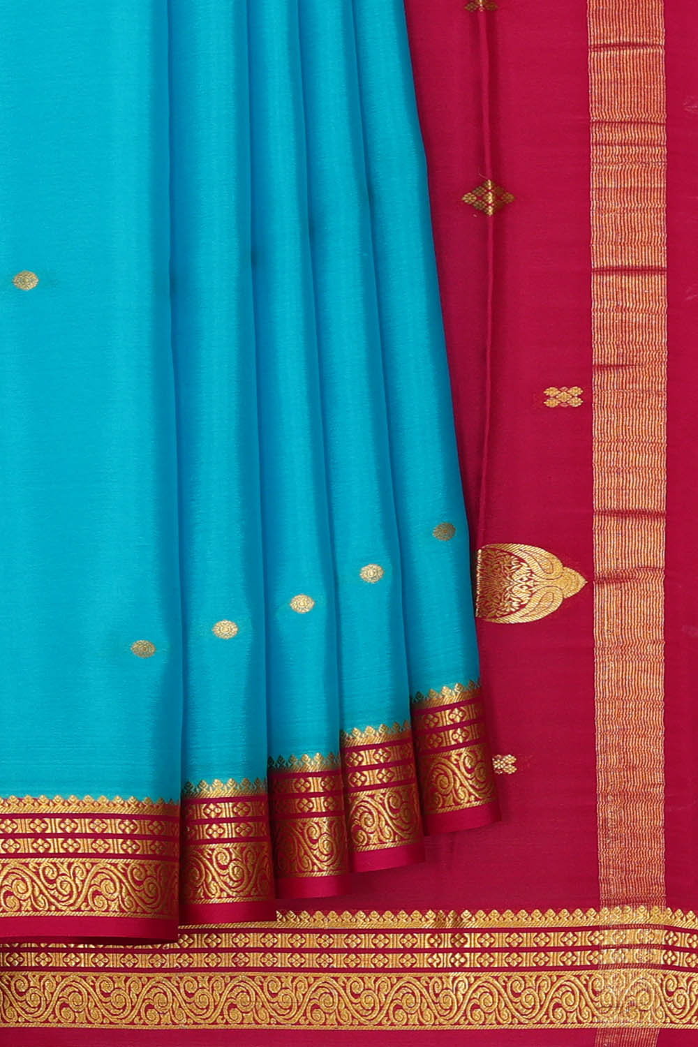 Image of Binny Crepe Blue Saree