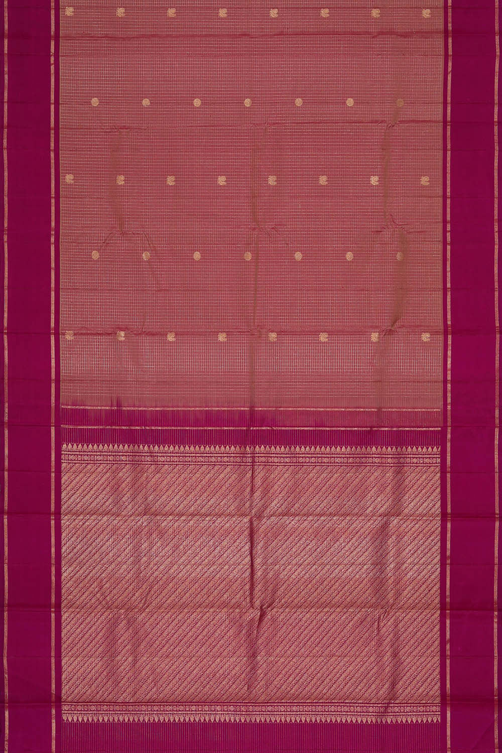 Image of Dark Onion Pink Arani Silk Saree