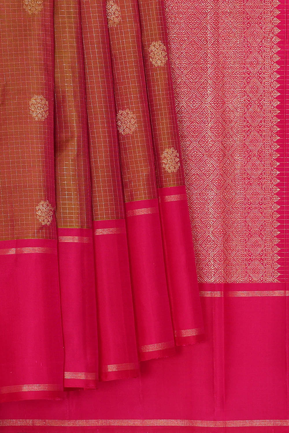 Image of Reddish Brown Arani Silk Saree
