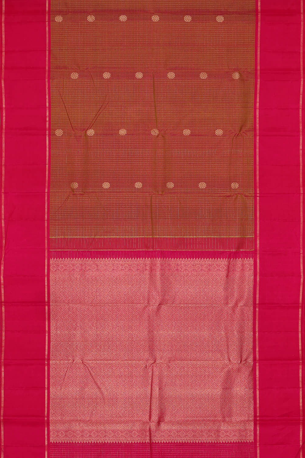 Image of Reddish Brown Arani Silk Saree