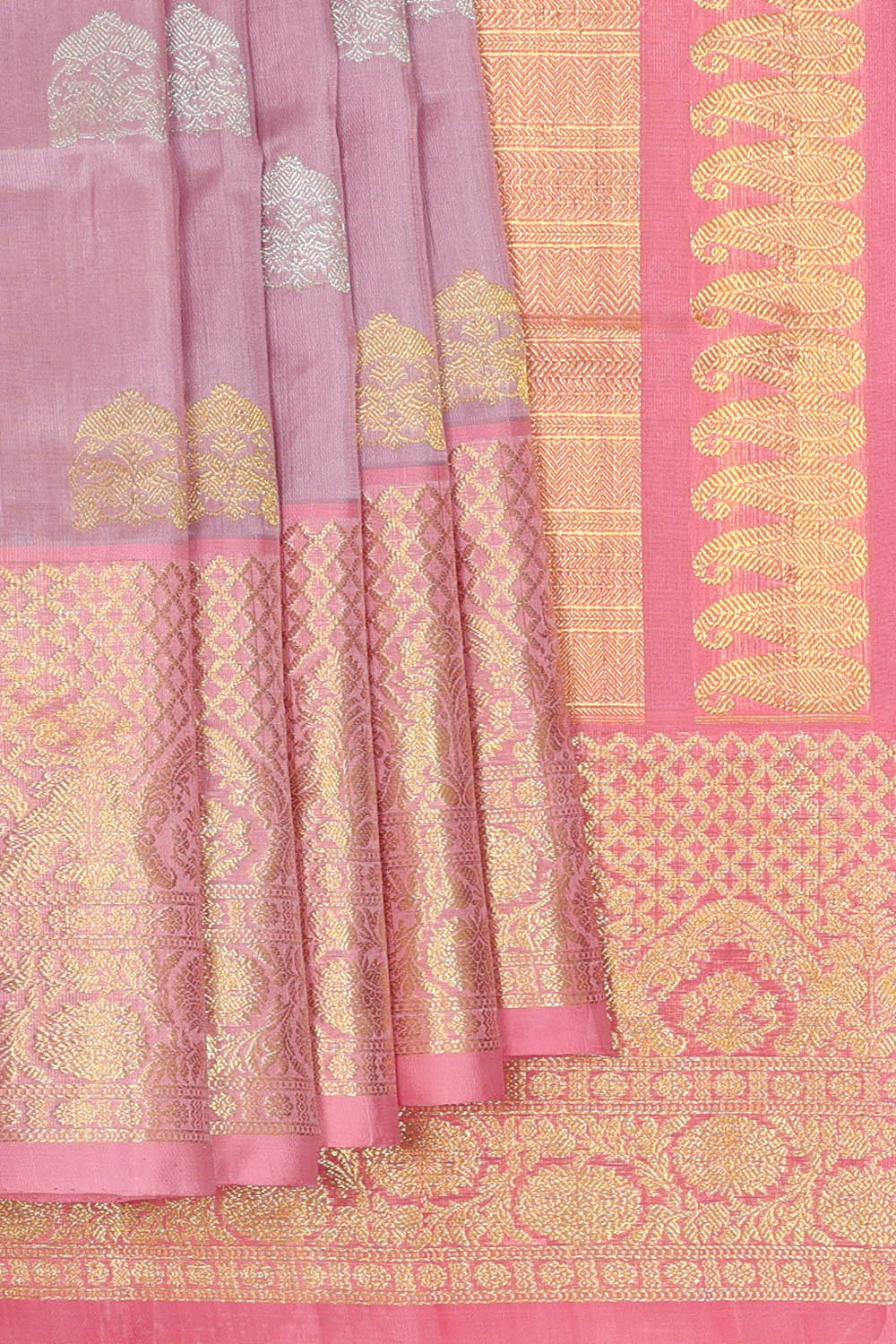 Image of Venkatagiri Silk Light Lavender Saree
