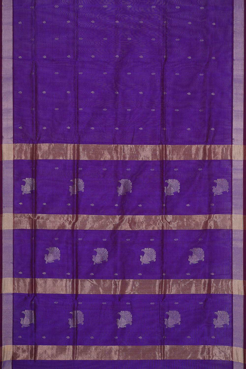Image of Venkatagiri Cotton Silk Violet Saree