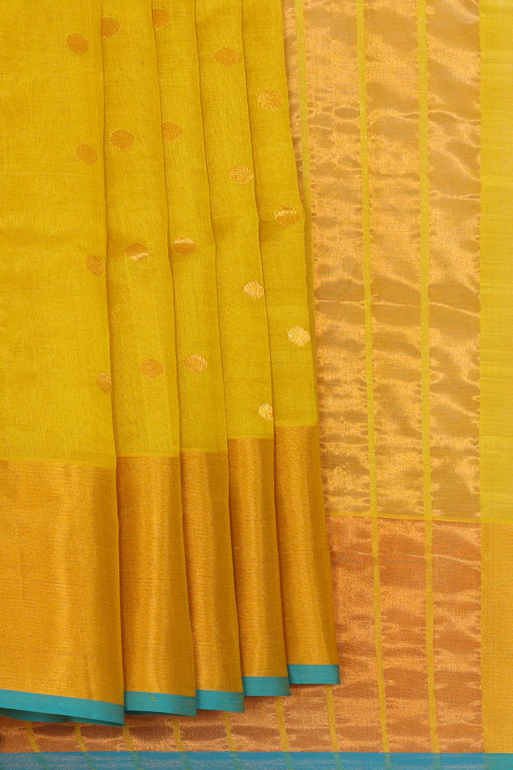 Image of Venkatagiri Cotton Silk Yellow Saree