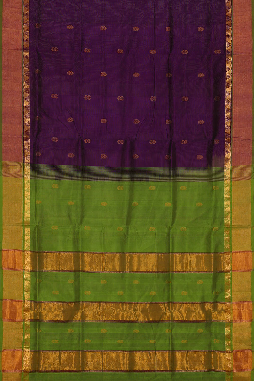 Image of Venkatagiri Cotton Silk Violet Saree