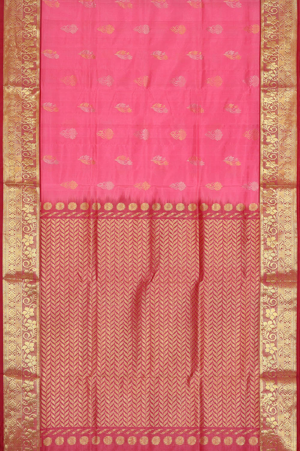 Image of Venkatagiri Silk Pink Saree