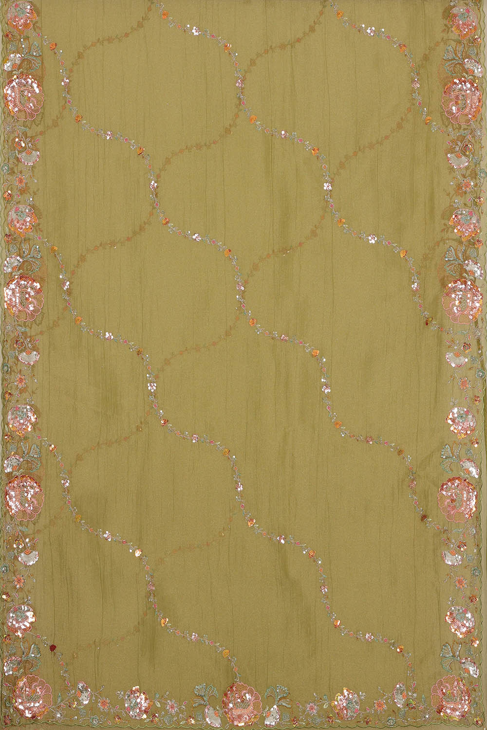 Image of Kora Silk Green Saree