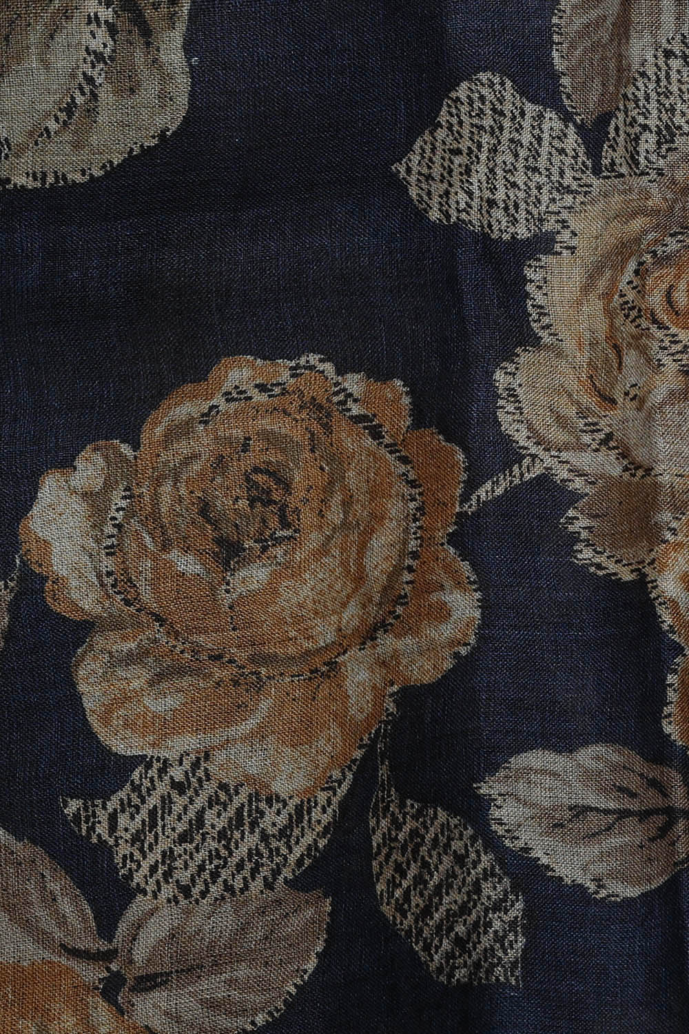 Image of Tussar Silk Dark Blue Saree