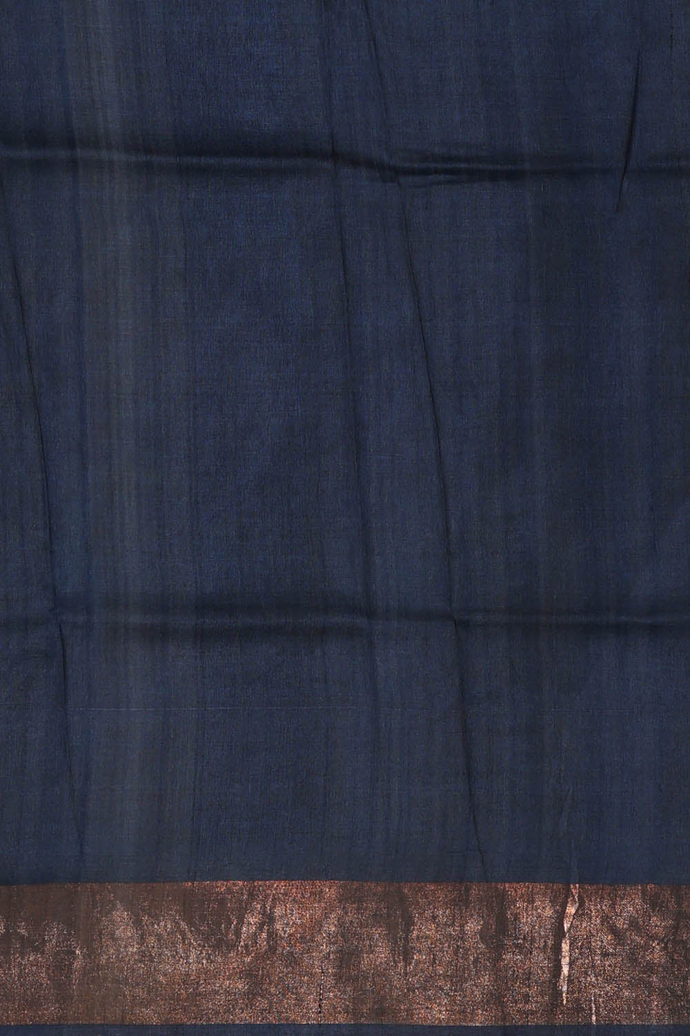 Image of Tussar Silk Dark Blue Saree
