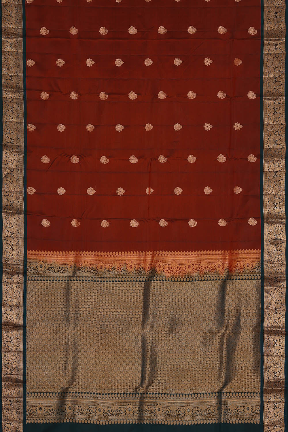 Image of Kanchipattu Silk Brown Saree