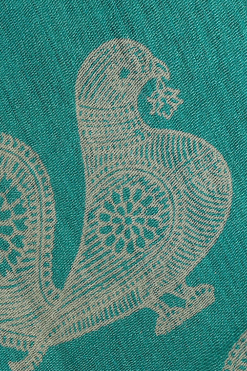 Image of Moonga Tussar Silk Light Blue Saree