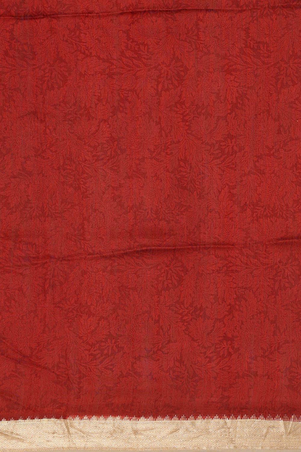 Image of Moonga Tussar Silk Maroon Saree