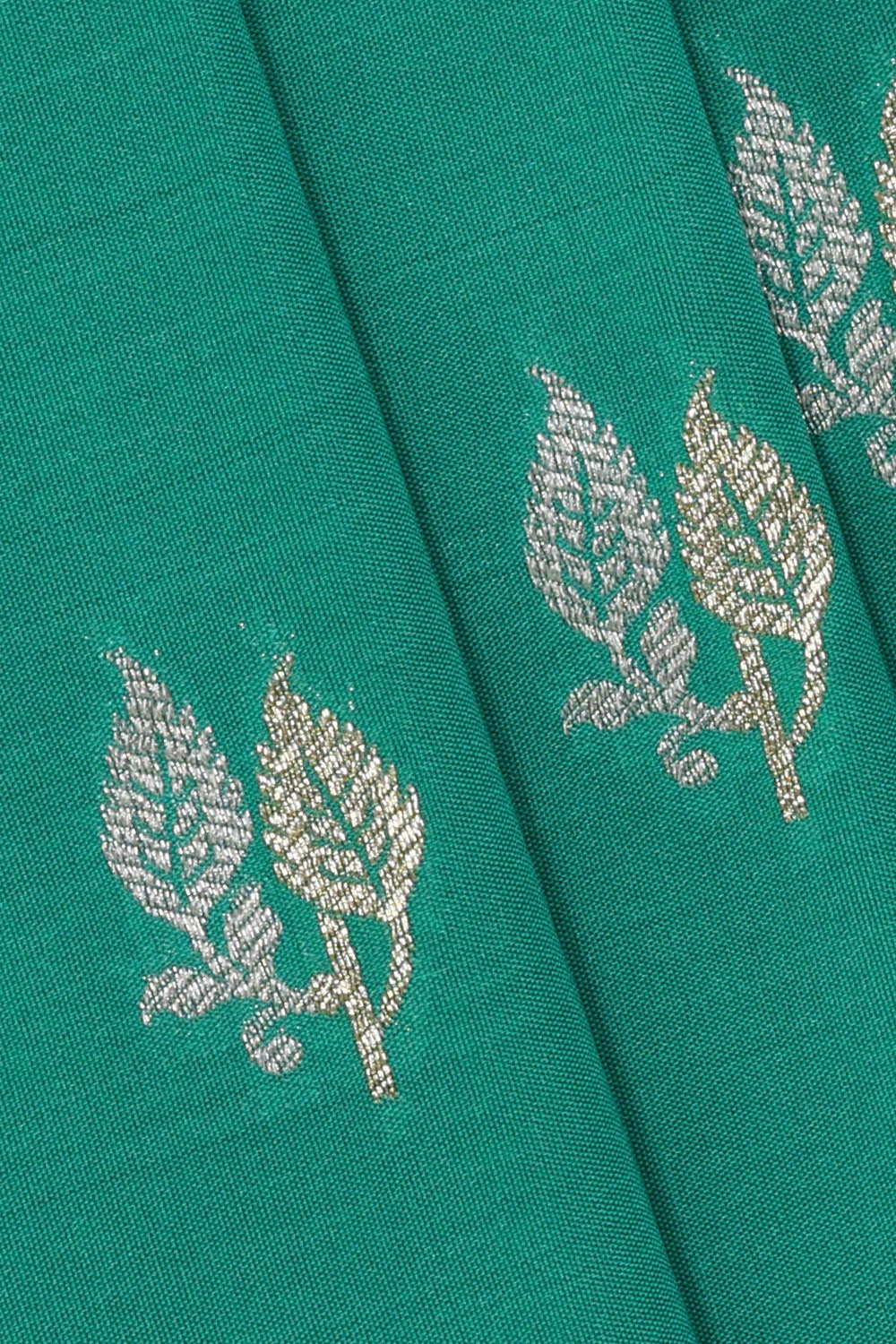 Image of Banarasi Silk Teal Green Saree