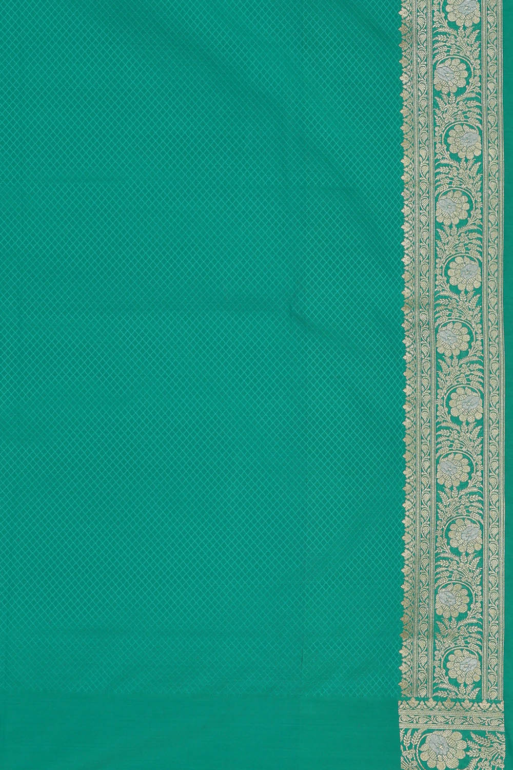 Image of Banarasi Silk Teal Green Saree