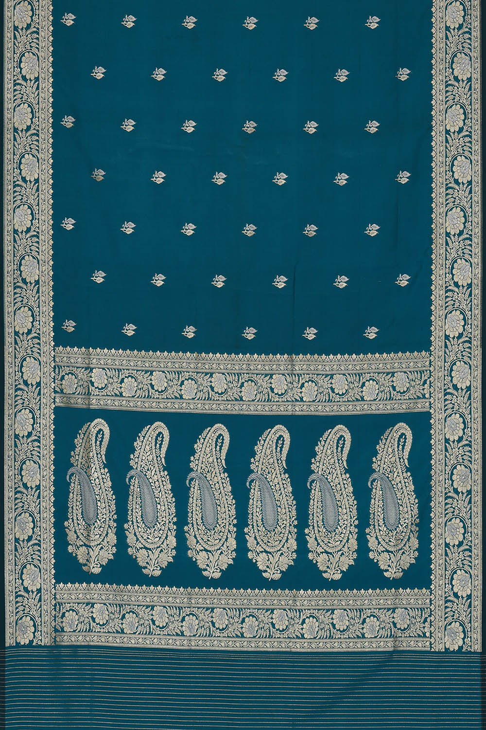 Image of Banarasi Silk Blue Saree