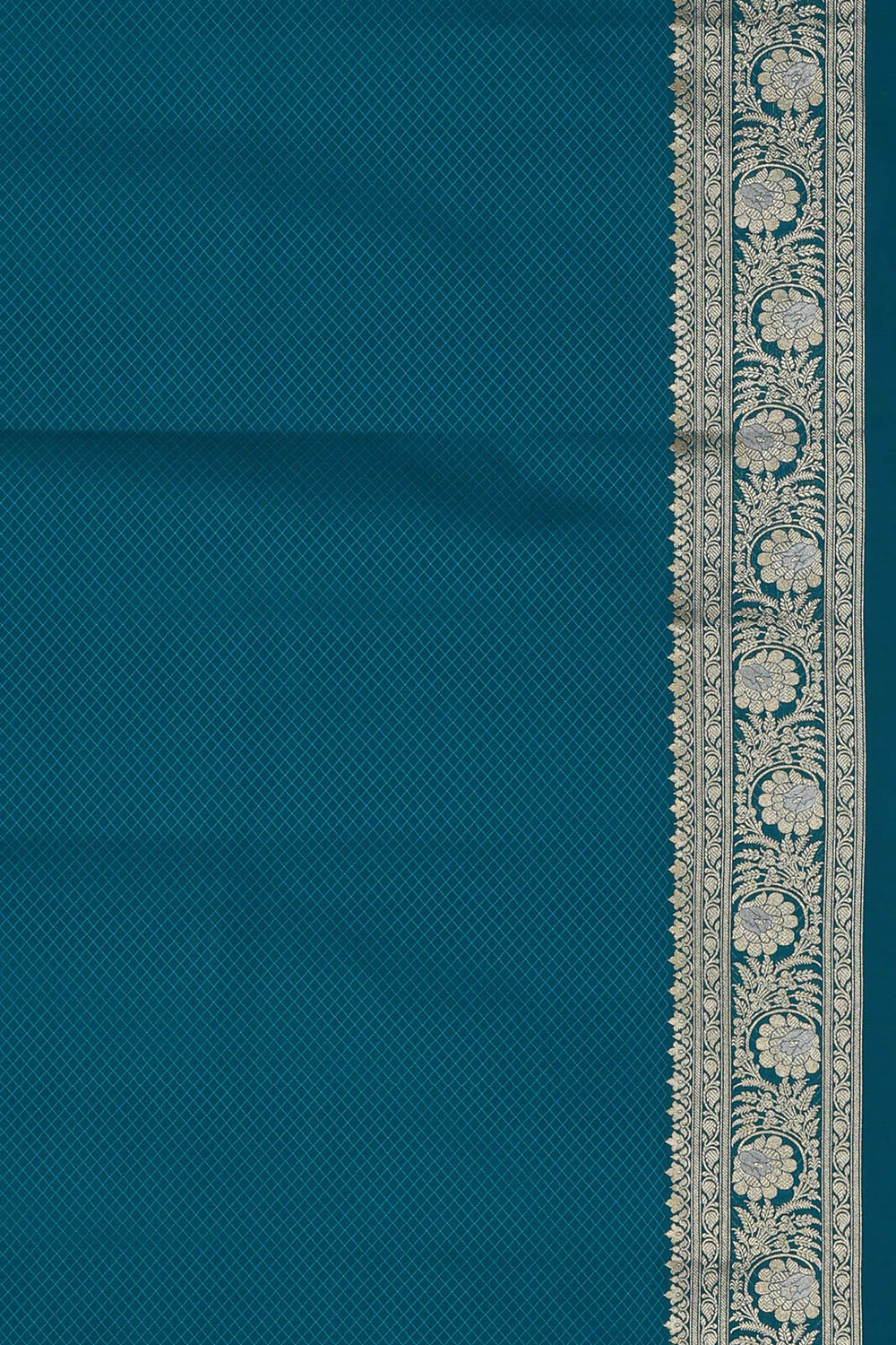 Image of Banarasi Silk Blue Saree