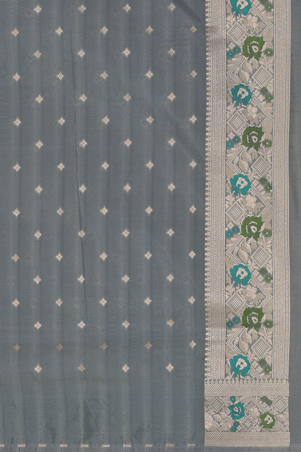 Image of Banarasi Silk Grey Saree