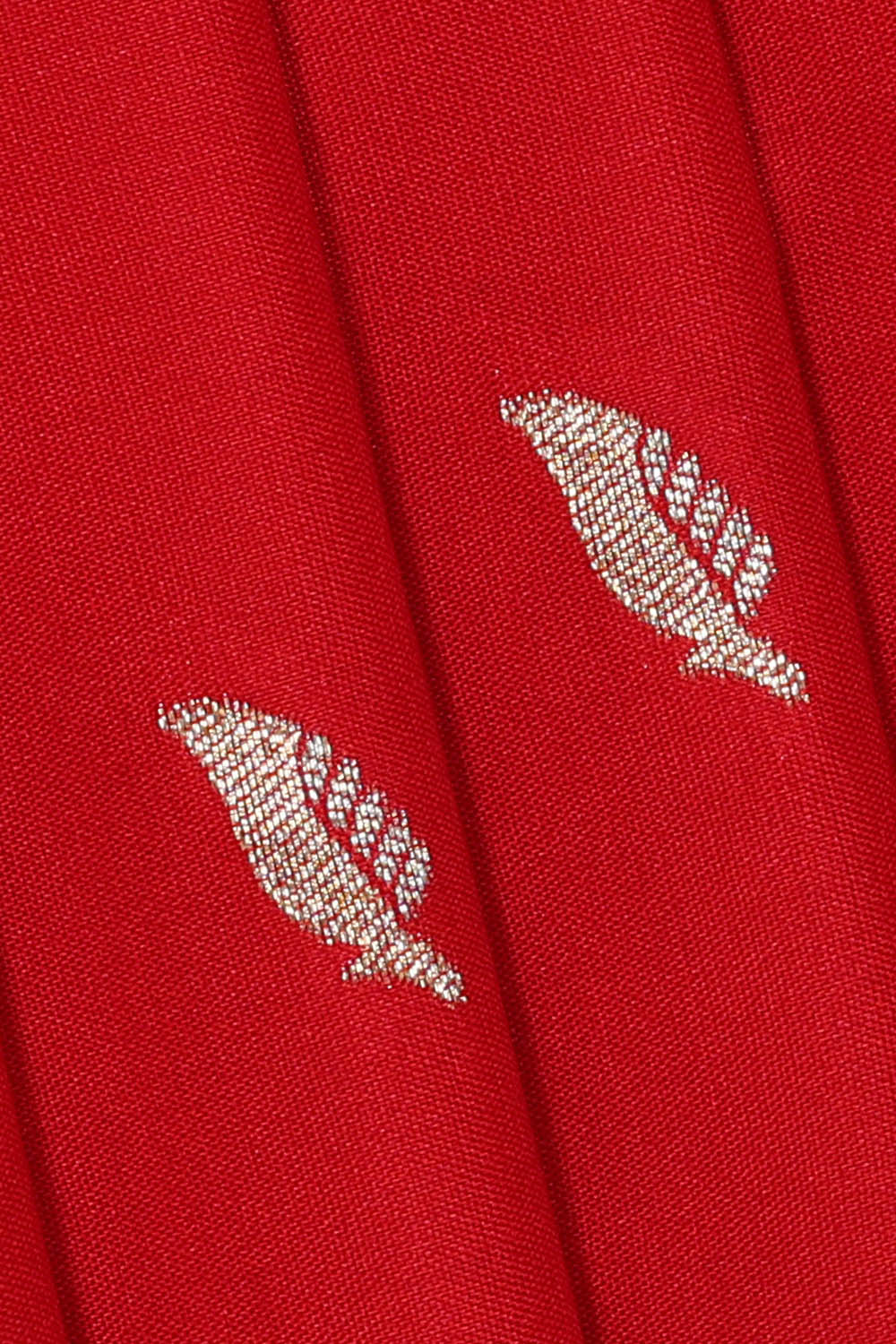 Image of Banarasi Silk Red Saree