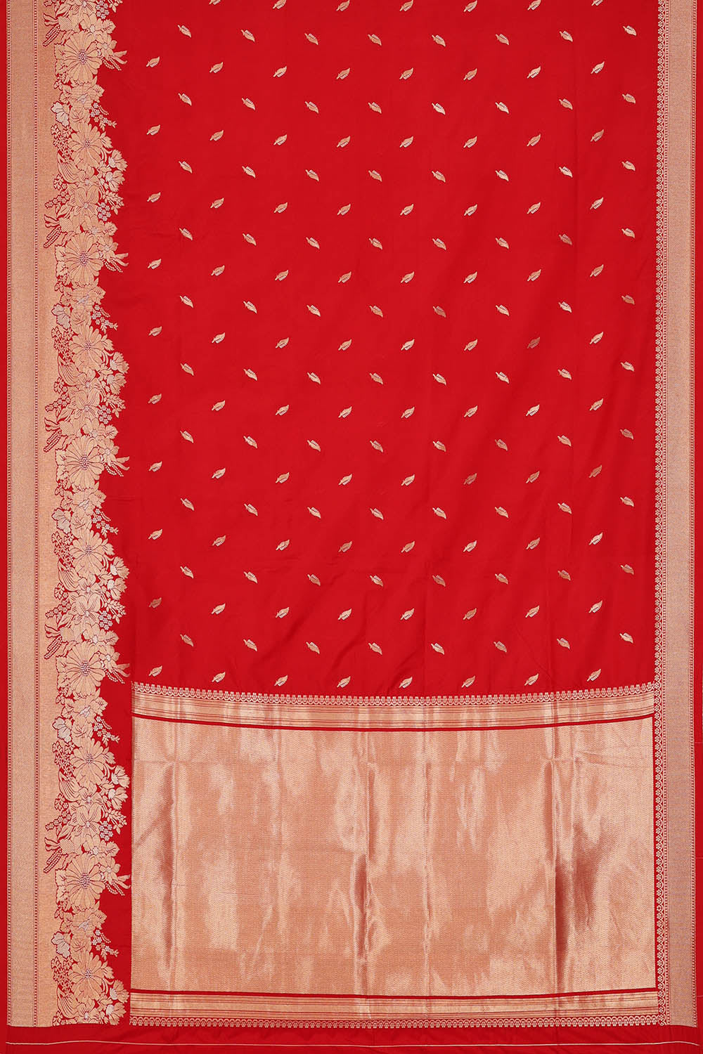 Image of Banarasi Silk Red Saree