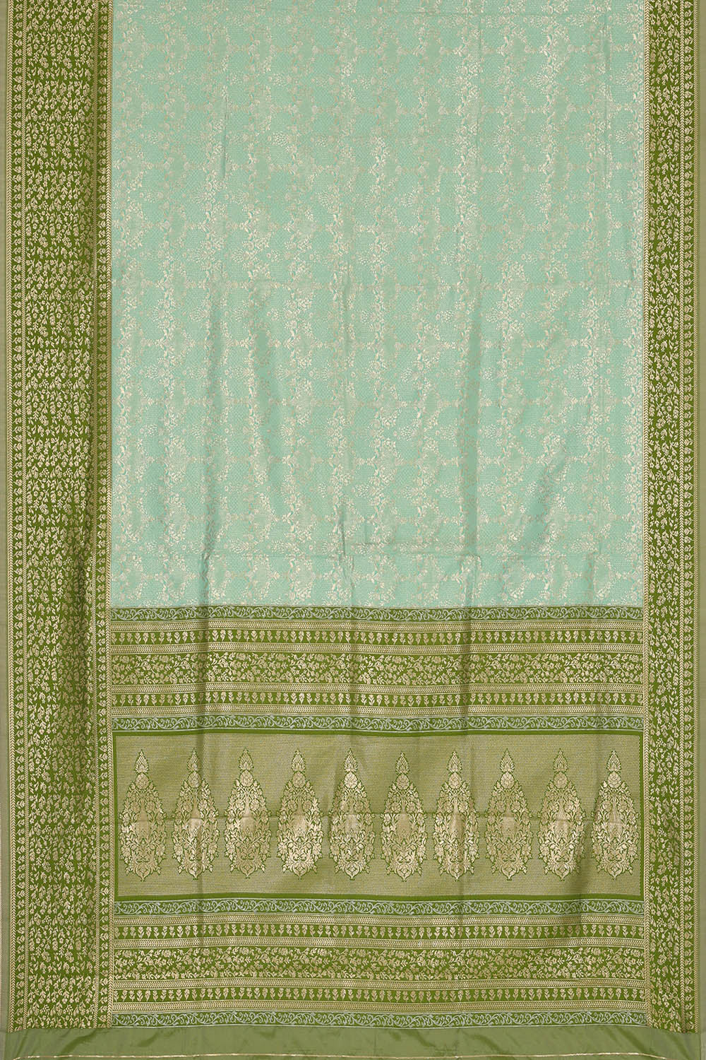 Image of Banarasi Silk Light Sea Blue Saree