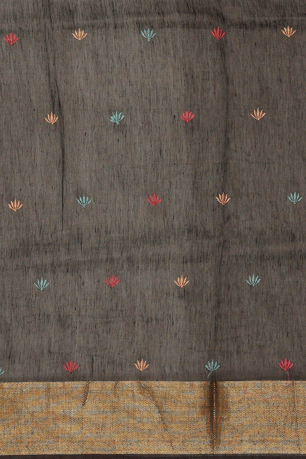 Image of Linen Silk Black Saree