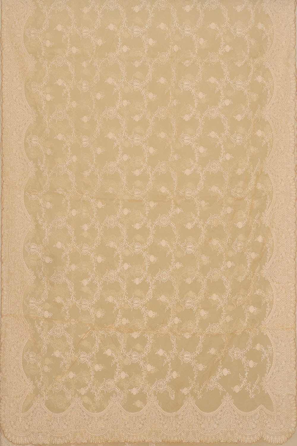 Image of Kora Silk Beige Saree