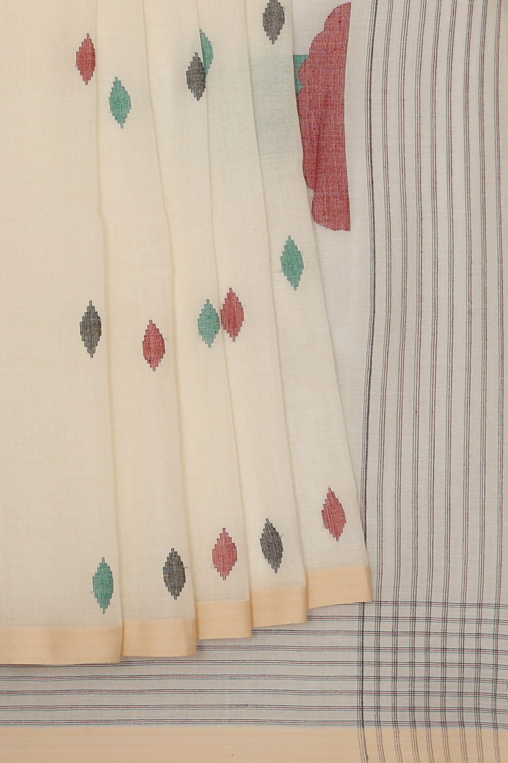 Image of White South Silk Saree