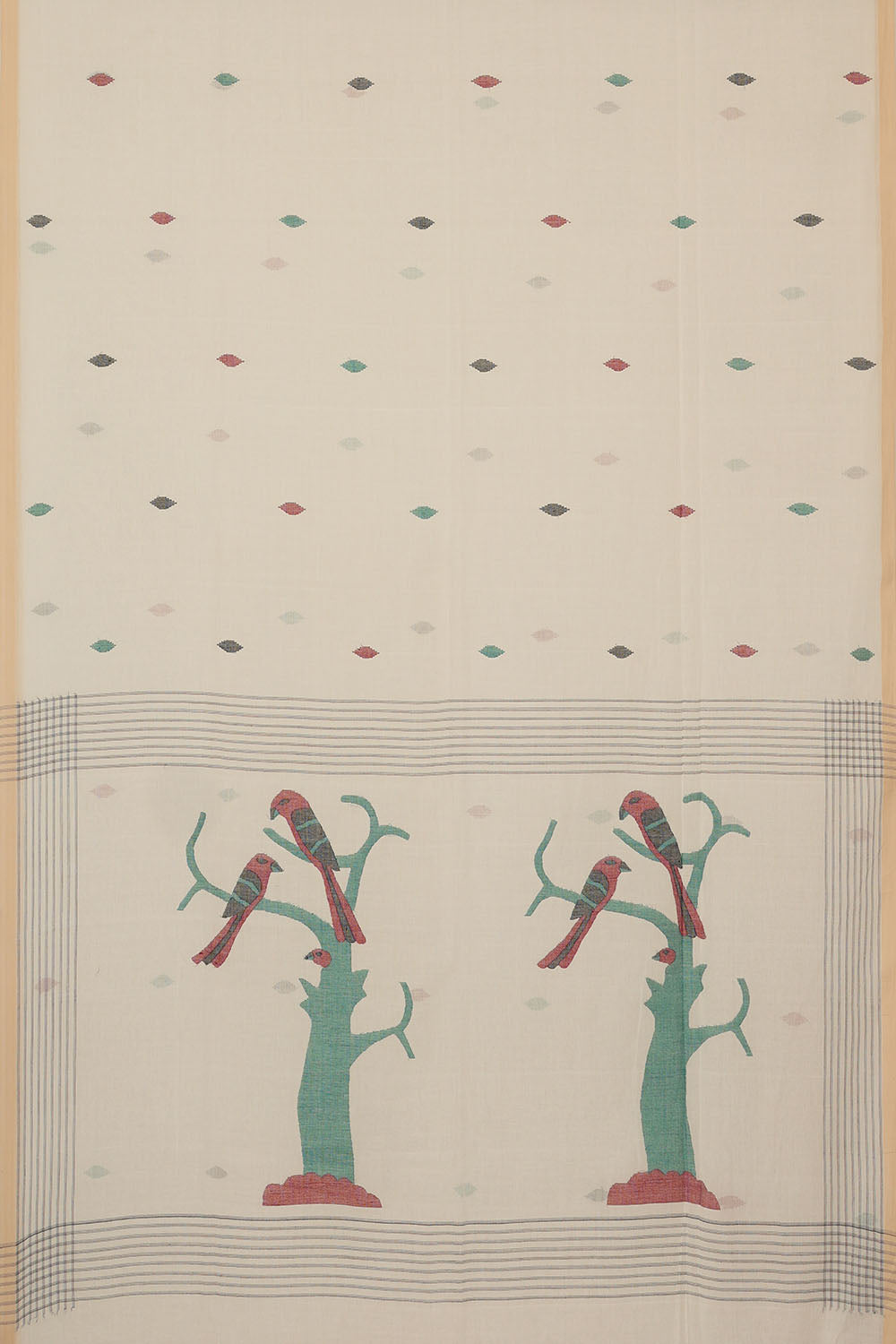 Image of White South Silk Saree