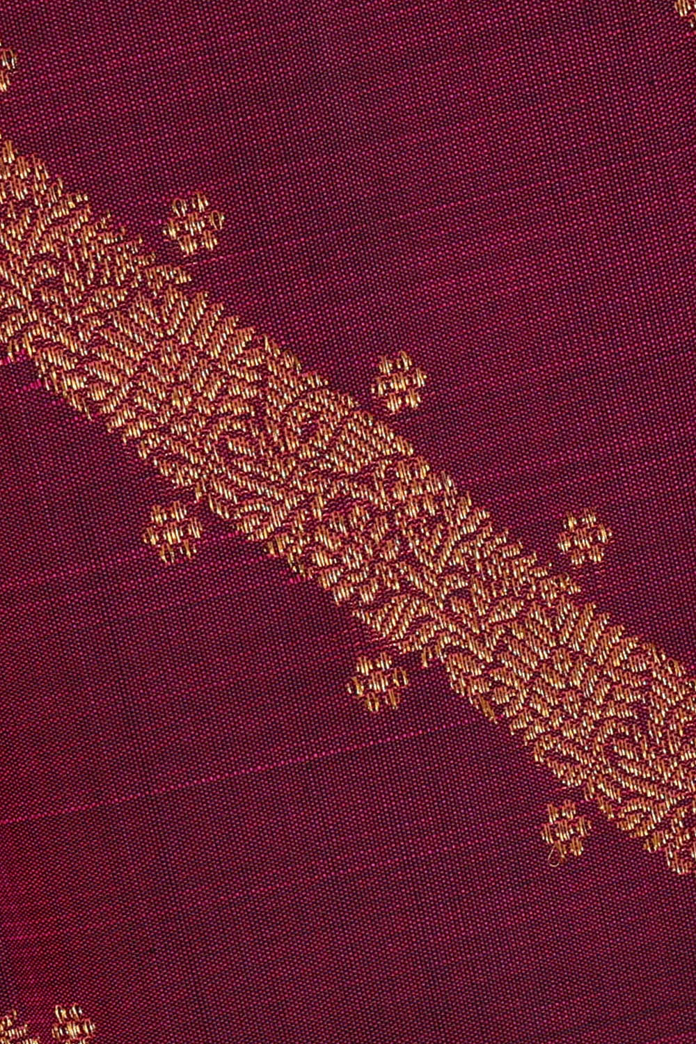 Image of Maroon Venkatagiri Silk Saree