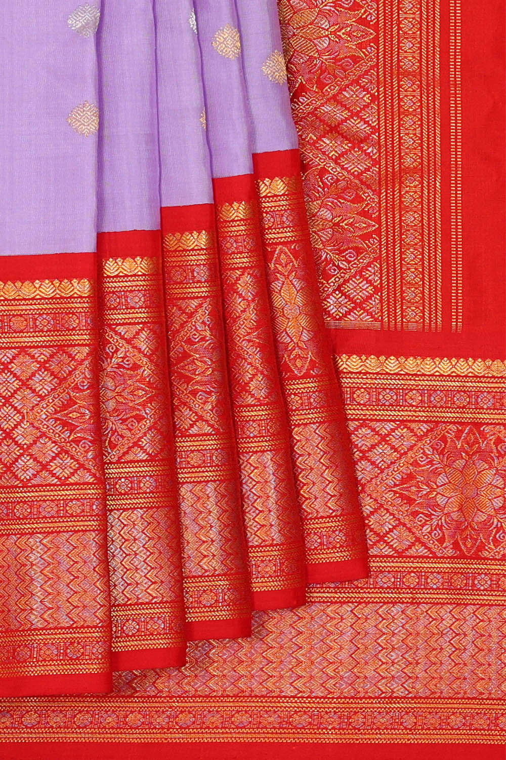 Image of Gadwal Silk Lavender Saree