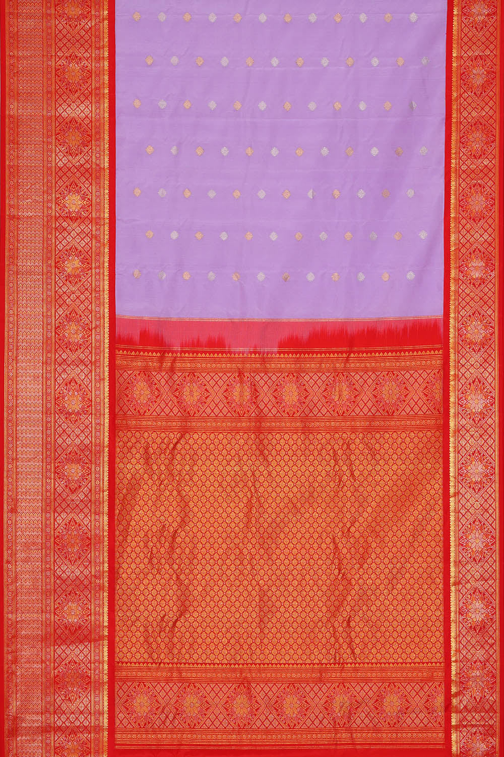 Image of Gadwal Silk Lavender Saree
