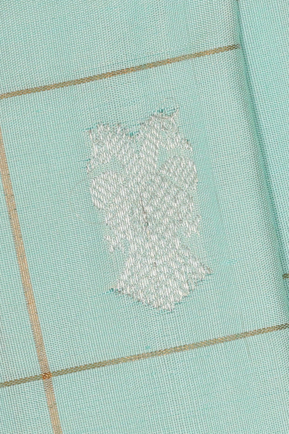Image of Gadwal Silk Sky Blue Saree