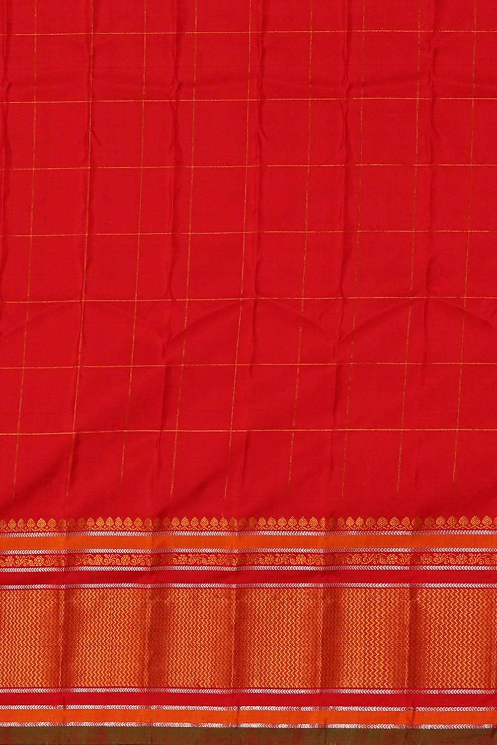 Image of Gadwal Silk Sky Blue Saree