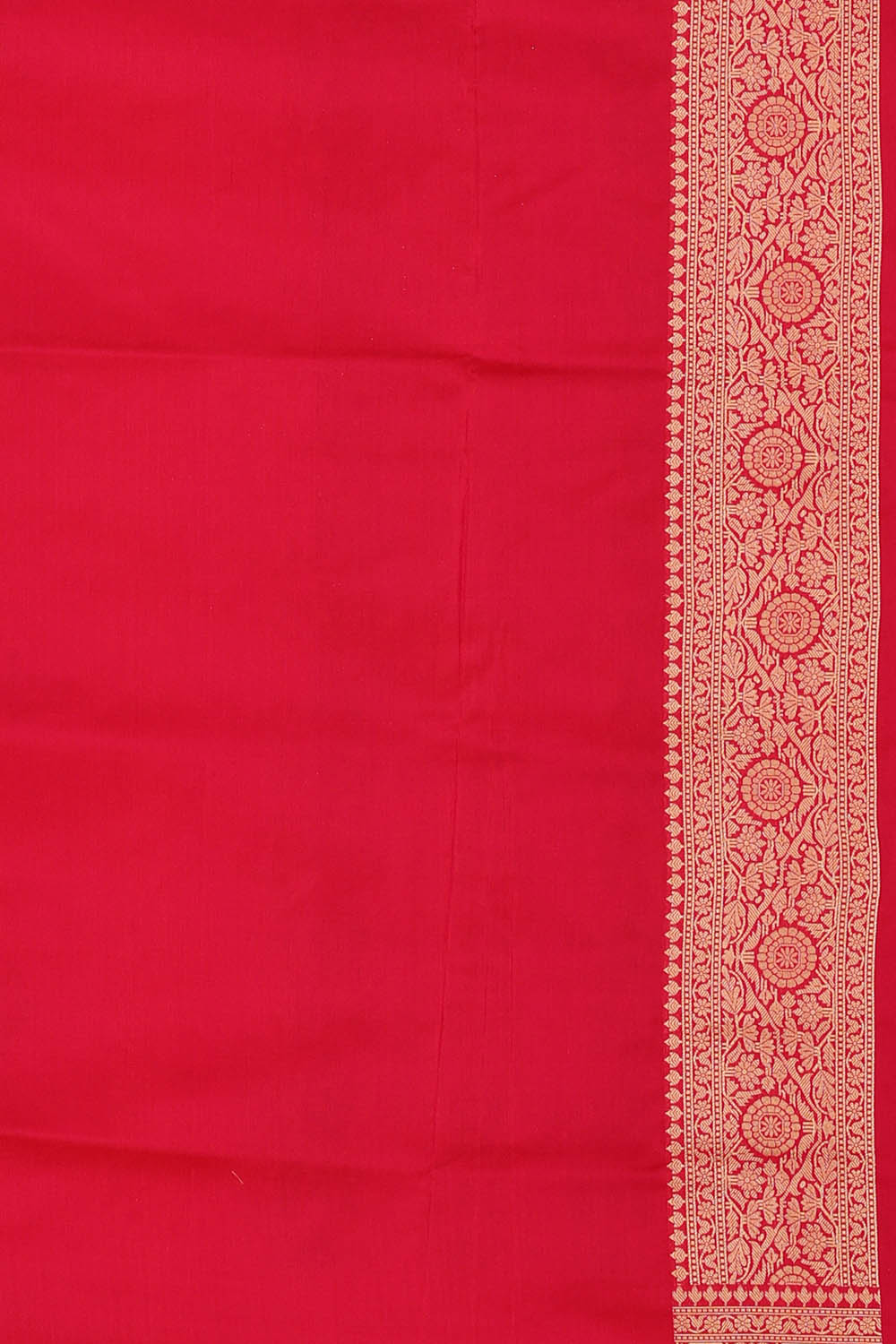 Image of Fuchsia-Pink Banarasi Brocade Silk Saree
