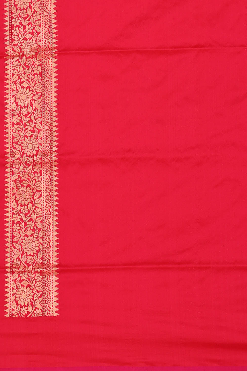 Image of Crimson Red Banarasi Silk Saree