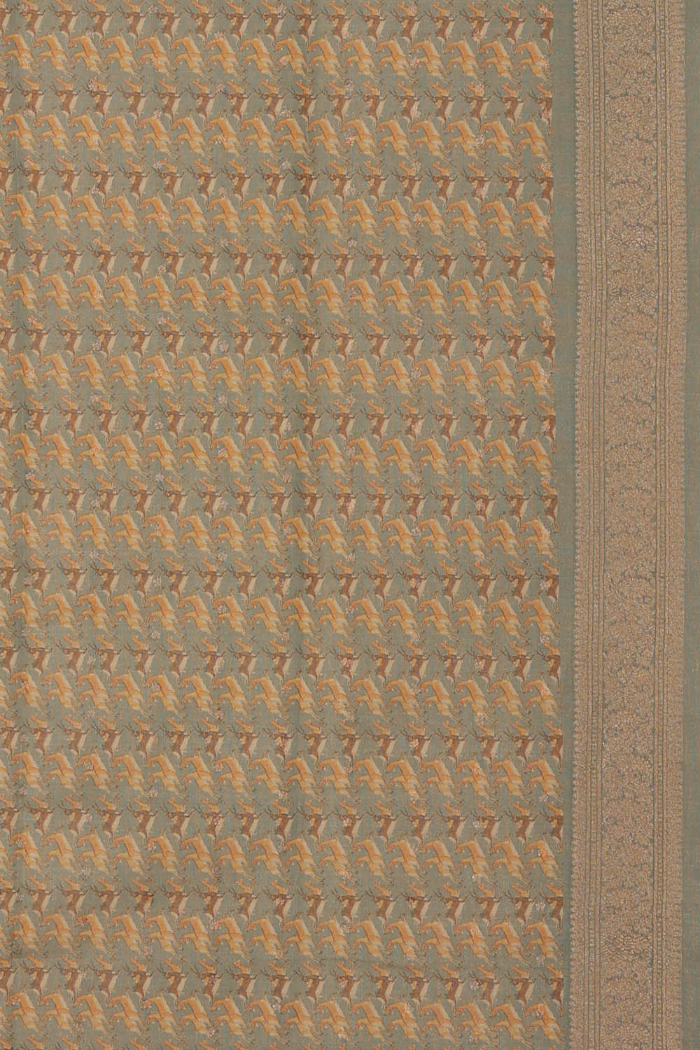 Image of Banarasi Tissue Silk Sage Blue Saree