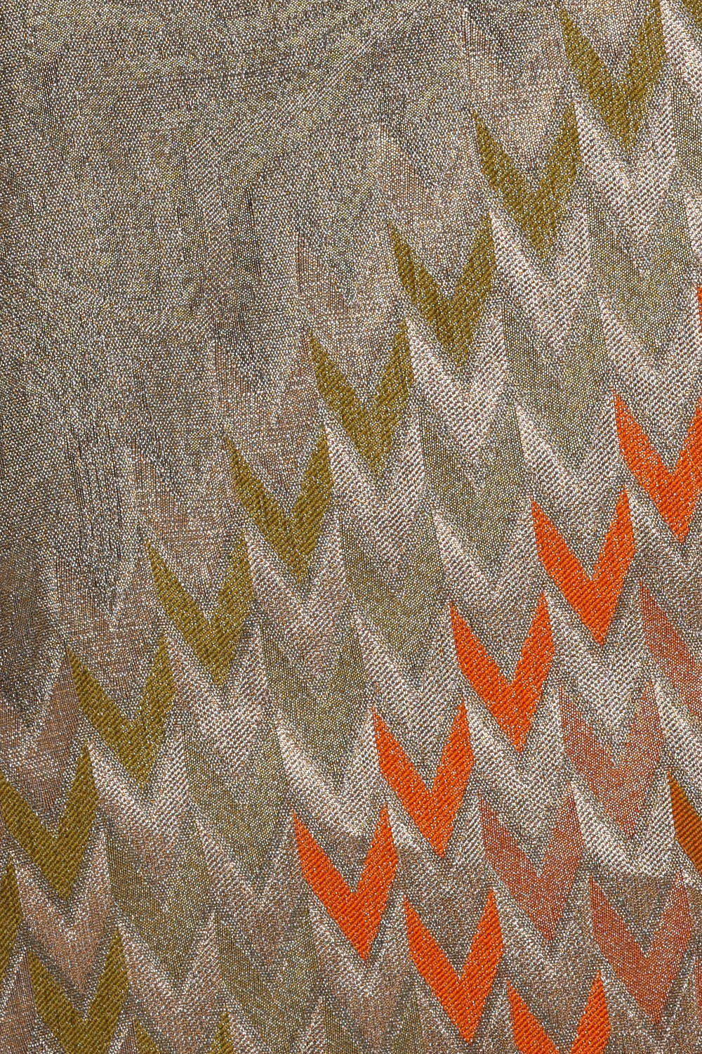 Image of Metallic Grey Silk Saree