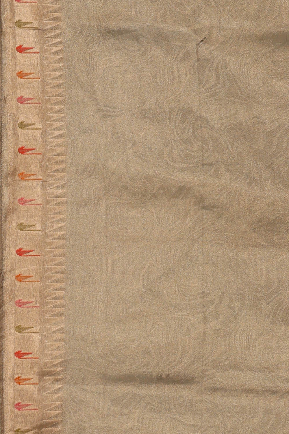 Image of Metallic Grey Silk Saree