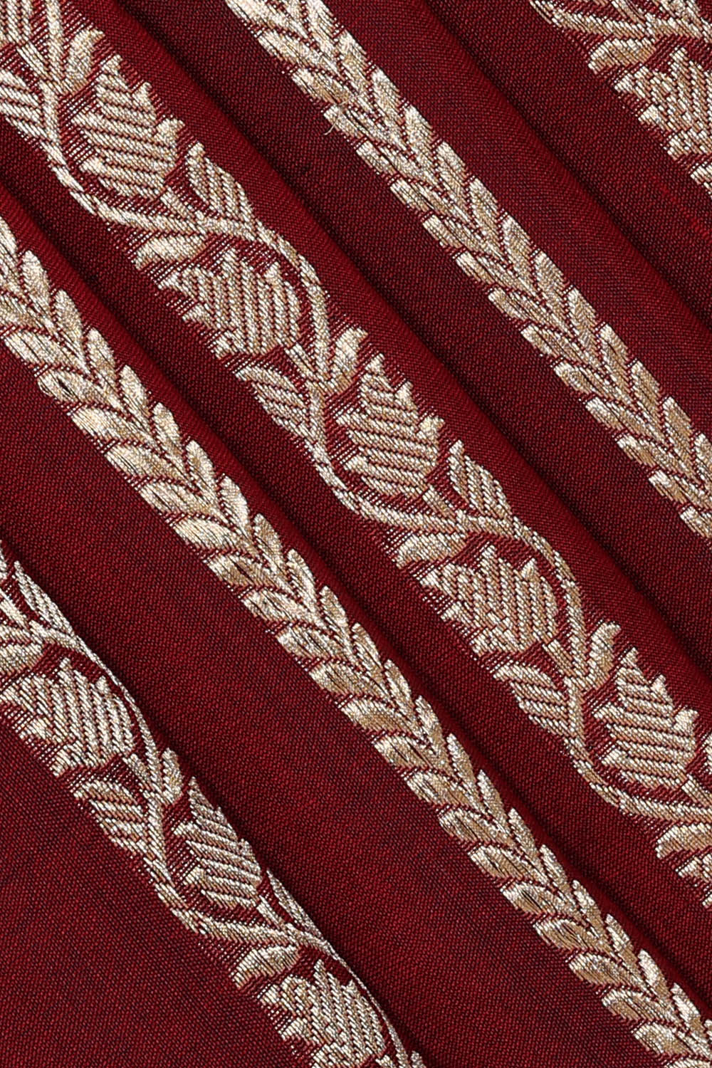Image of Banarasi Silk Maroon Saree
