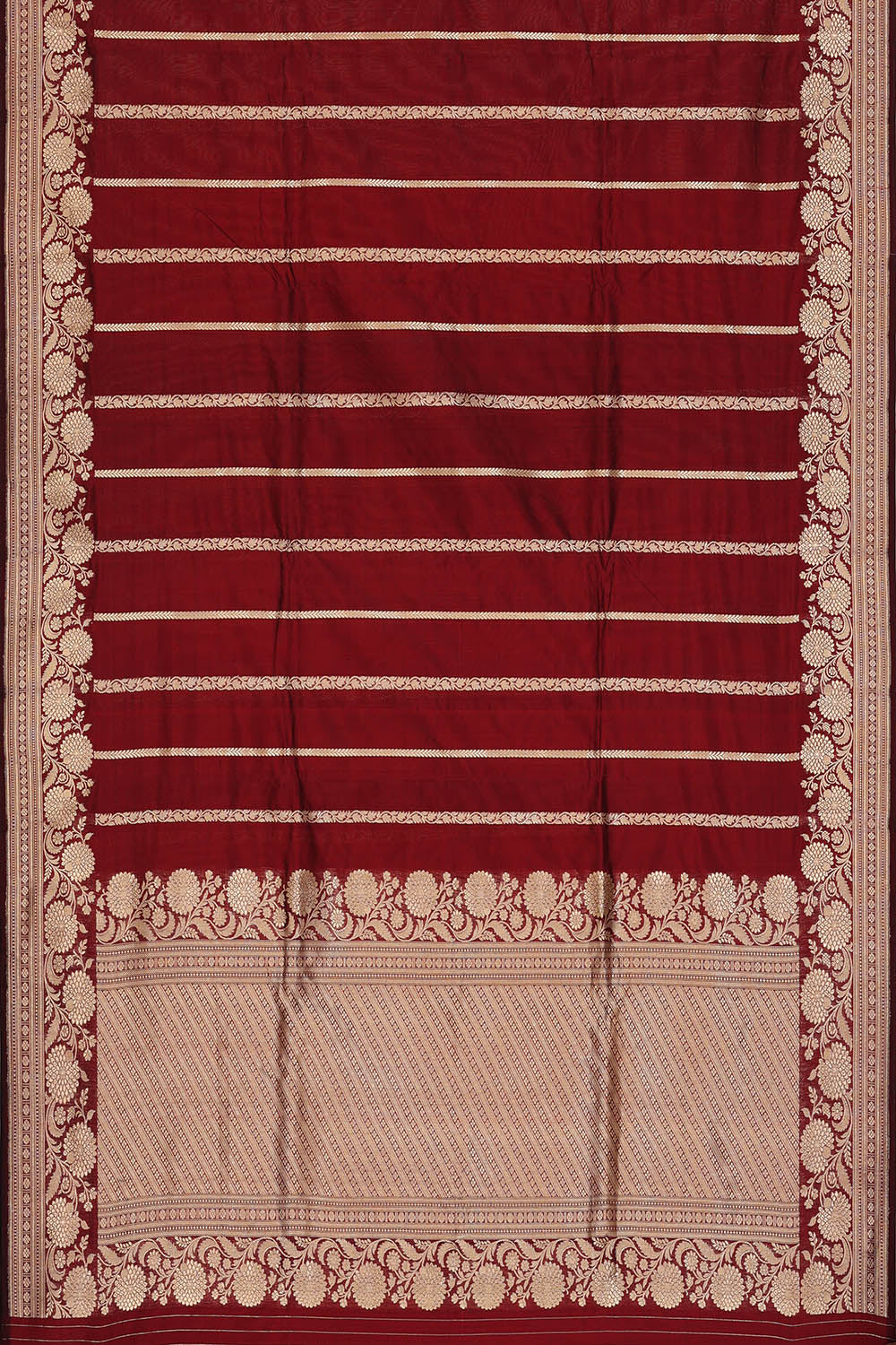 Image of Banarasi Silk Maroon Saree