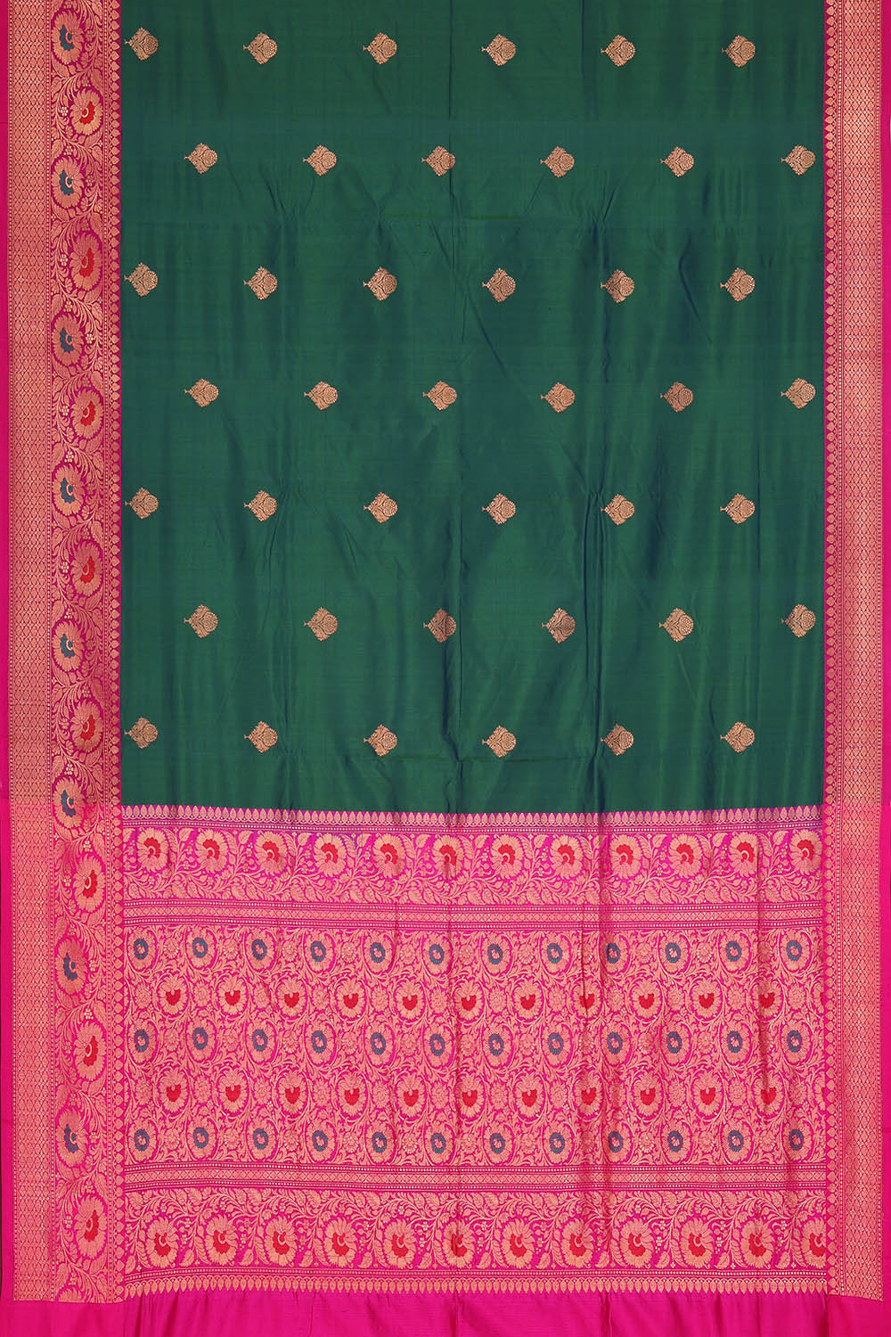 Image of Banarasi Silk Green Saree
