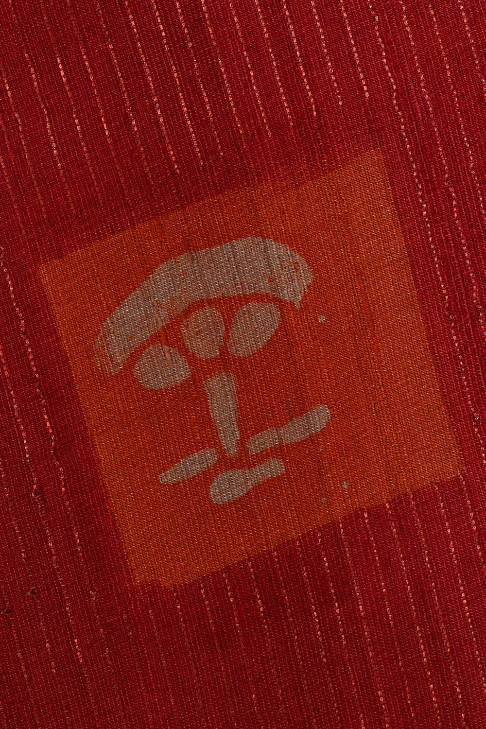 Image of Tussar Printed Red Saree